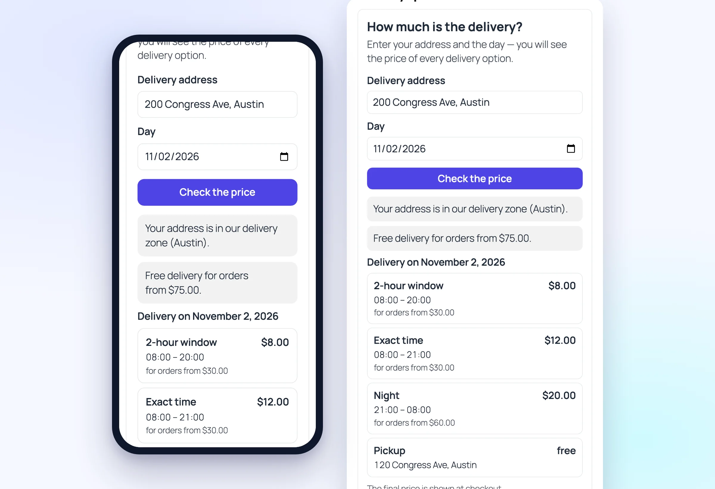 price calculator